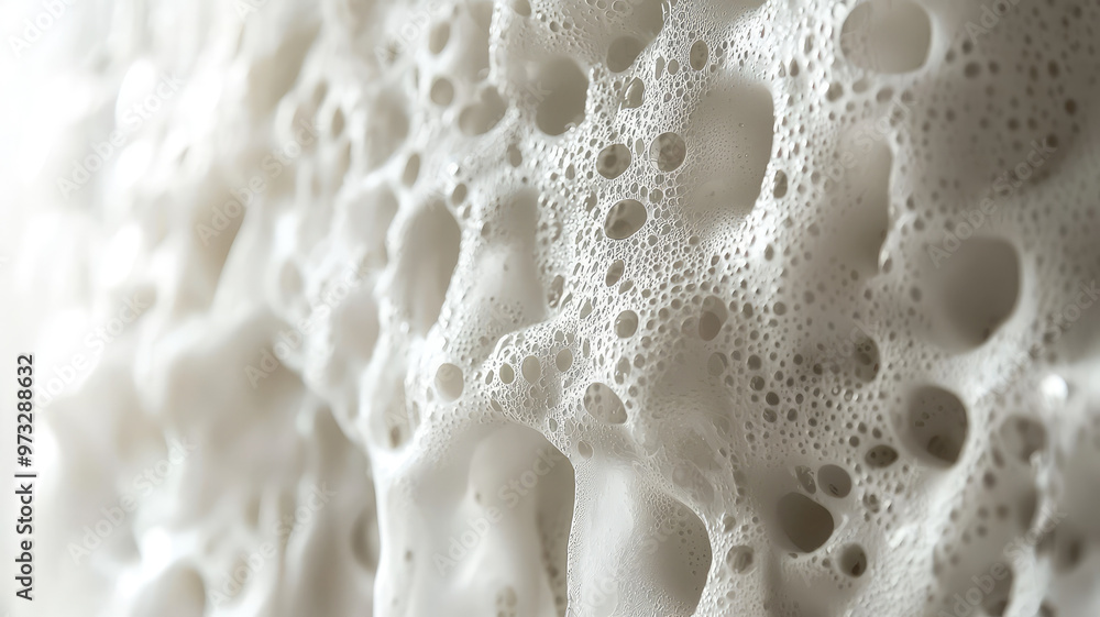 Poster Intricate patterns of soap foam create mesmerizing visual effect
