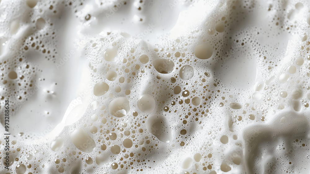 Poster Intricate patterns of soap foam create mesmerizing visual effect