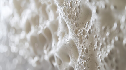 Naklejka premium Intricate patterns of soap foam create mesmerizing visual effect