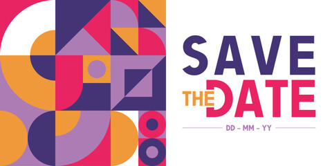 Save the date banner. Can be used for business, marketing and advertising. logo graphic design of event summit made for Technology and upcoming events.