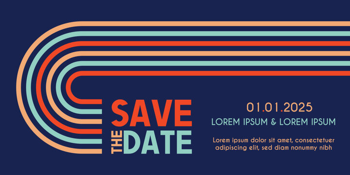 Save the date banner. Can be used for business, marketing and advertising. logo graphic design of event summit made for Technology and upcoming events.