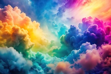 Fototapeta premium Colorful clouds background with unique Patel color scheme, perfect for various design projects
