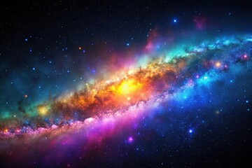 Fototapeta premium Colorful galaxy background with glowing stars and vibrant colors