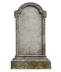simple, blank tombstone with a transparent background 