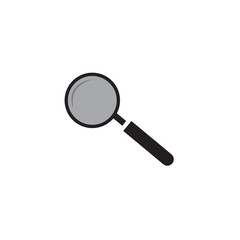 Search icon. Magnifying glass icon, vector magnifier or loupe sign.