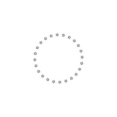 Stars in circle icon vector illustration graphic design. stars in round circular emblem