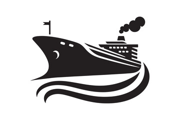 High-Resolution Super Tanker Silhouette Vector Illustration - Perfect for Marine Design