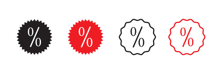 Editable discount badge vector icon. Part of a big icon set family. Perfect for web and app interfaces,