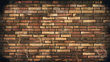 An illustration of a grunge brick wall seamless texture