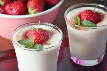 Delicious typical Japanese pudding called 
