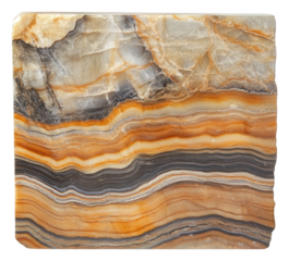 PNG Layered agate stone with rich colors and patterns