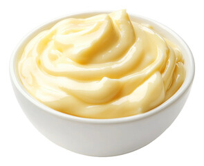 PNG Mayonnaise in a bowl on a plain background