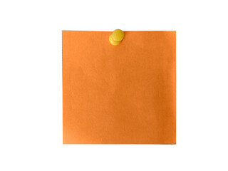 blank note paper with push pin png transparent background web use