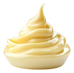PNG Creamy texture of soft serve dessert in a bowl