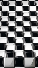 Fototapeta premium Black and white checker. 3d rendered image