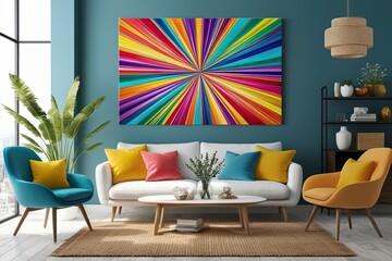 Whimsical Radiant Colors for Home D�cor in Colorful Modern Abstract Art