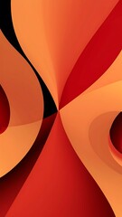 Fototapeta premium Orange and Red Abstract Contrast Background. Modern Elegant curve backdrop design.