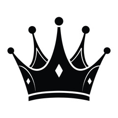 Crown Minimalist and Flat Logo Vector illustration