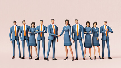 Businesspeople hand shake. . Help, support, working together, advisory concept 3D rendering illustration