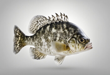 Naklejka premium Fishing crappie fish isolated on white background