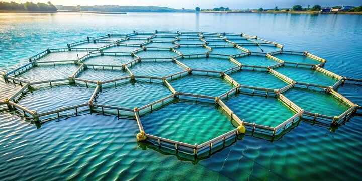 environmental, pattern, aquatic plant, water plant, aquaculture, close-up, fisheye, Freshwater Hydrodictyon reticulatum Hexagonal Structure Aquaculture Biology Fisheye