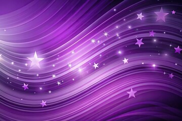 Obraz premium Abstract purple wavy background with stars