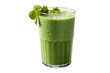 Vegetable smoothie isolated on transparent background