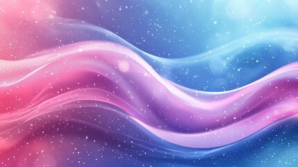An abstract wavy background with blue and pink gradients and sparkling effects, suitable for dynamic graphic designs.