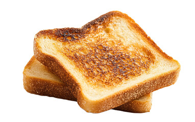 Toasted bread slice on white background,png
