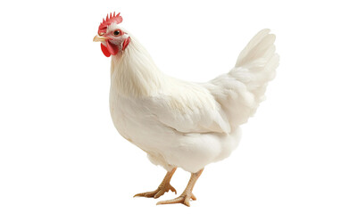 Fototapeta premium White chicken on white background,png