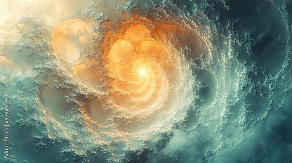 Aufkleber imaginatory fractal abstract background image with lush textures and vivid colors
