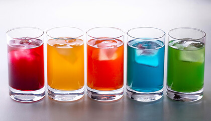 Colorful cocktail on a white background