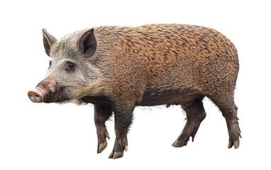 Wild boar wildlife mammal animal on white background,png