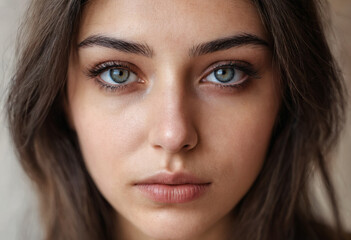 Obraz premium thoughtful young adult woman or teenage girl, feeling sad, unhappy and dissatisfied, lonely and alone or problems and worries, dissatisfaction and dreary bad mood, depression