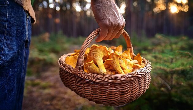 Panier de girolles