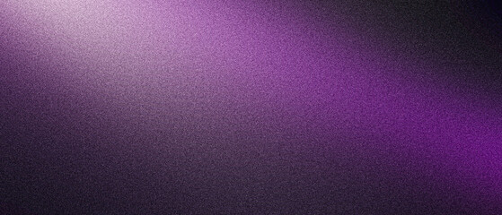 Dark purple grainy background, abstract glowing violet black noisy texture poster, banner cover backdrop design