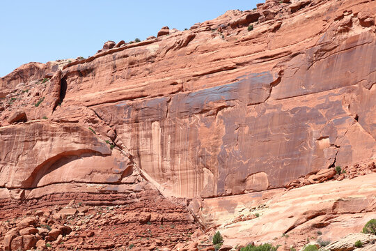 Maob Fault: Geological faultline at Arches National Park.