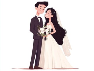 A joyful couple exchanges vows on their wedding day, surrounded by love, unity, and celebration.