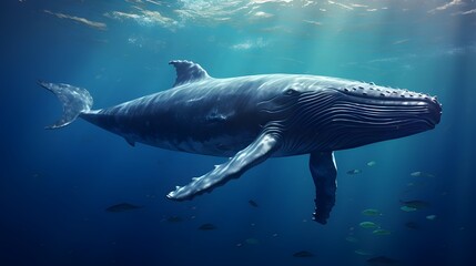 Naklejka premium whale in the sea.
