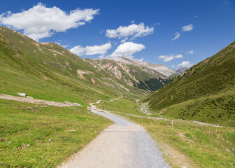 Mountain road in the mountains, Livigno