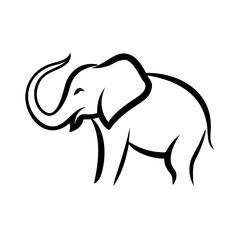 Elegant Elephant Vector Illustration for SVG, Cricut, and Silhouette - Perfect for Logos, Clipart, and T-Shirt Graphics