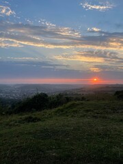sunset in the mountains