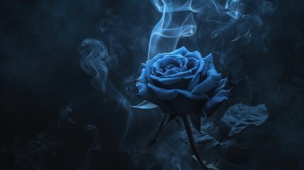 Blue Rose in Smoke