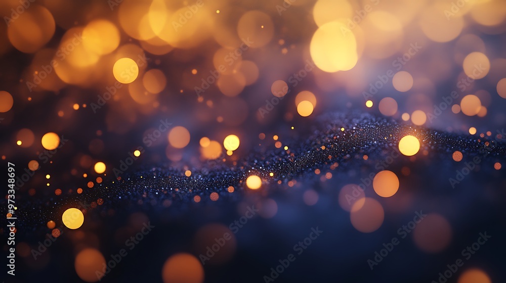Poster a soft, glowing bokeh light background with a dark, clear space for text
