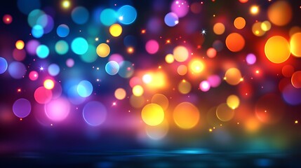 A soft, glowing bokeh light background with a dark, clear space for text