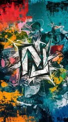 Abstract grunge colorful background