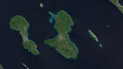 Ulbo Island. Croatia. Satellite, August 18, 2023