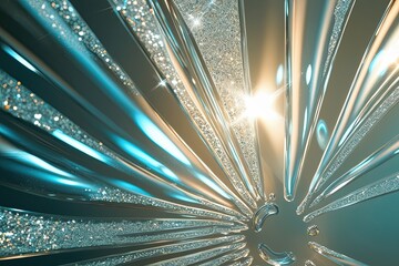 Glittering Glass-like Clarity with Illumination and Shine in Abstract Design