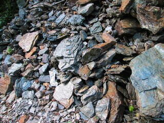 Multicolored Fragments of Rock