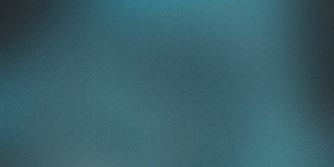 Teal and aqua grainy gradient noise effect dark color background banner poster design